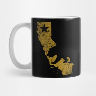 Vintage California Golden State Map Mug